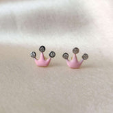 Queen Crown Earrings 1.88 Grams, 18KT Gold
